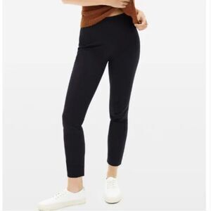Everlane Size 2 The Side-Zip Stretch Cotton Work Pants Black